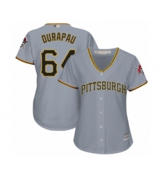 Women's Pittsburgh Pirates #64 Montana DuRapau Authentic Grey Road Cool Base Baseball Player Jersey