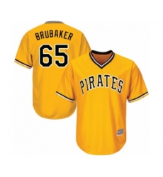 Youth Pittsburgh Pirates #65 J.T. Brubaker Authentic Gold Alternate Cool Base Baseball Player Jersey