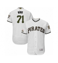 Men's Pittsburgh Pirates #71 Yacksel Rios Replica White Alternate Cool Base Baseball Player Jersey
