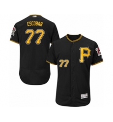 Men's Pittsburgh Pirates #77 Luis Escobar Black Alternate Flex Base Authentic Collection Baseball Player Jersey