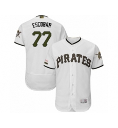Men's Pittsburgh Pirates #77 Luis Escobar White Alternate Authentic Collection Flex Base Baseball Player Jersey