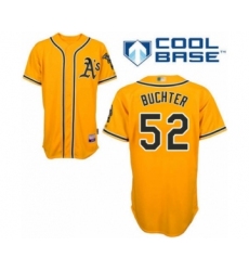 Youth Oakland Athletics #52 Ryan Buchter Authentic Gold Alternate 2 Cool Base Baseball Player Jersey