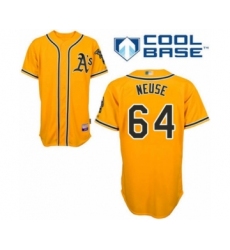Youth Oakland Athletics #64 Sheldon Neuse Authentic Gold Alternate 2 Cool Base Baseball Player Jersey