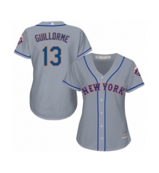 Women's New York Mets #13 Luis Guillorme Authentic Grey Road Cool Base Baseball Player Jersey