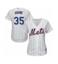 Women's New York Mets #35 Jacob Rhame Authentic White Home Cool Base Baseball Player Jersey