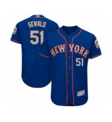 Men's New York Mets #51 Paul Sewald Royal Gray Alternate Flex Base Authentic Collection Baseball Player Jersey