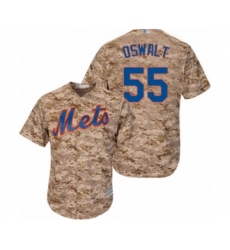 Women's New York Mets #55 Corey Oswalt Authentic Camo Alternate Cool Base Baseball Player Jersey