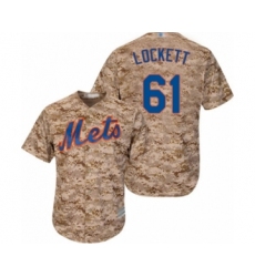 Youth New York Mets #61 Walker Lockett Authentic Camo Alternate Cool Base Baseball Player Jersey