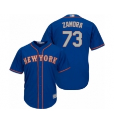 Youth New York Mets #73 Daniel Zamora Authentic Royal Blue Alternate Road Cool Base Baseball Player Jersey