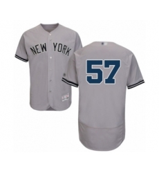 Men's New York Yankees #57 Chad Green Grey Road Flex Base Authentic Collection Baseball Player Jersey