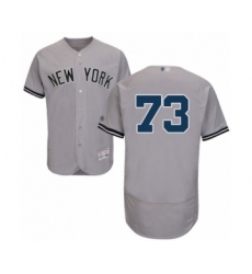 Men's New York Yankees #73 Mike King Grey Road Flex Base Authentic Collection Baseball Player Jersey