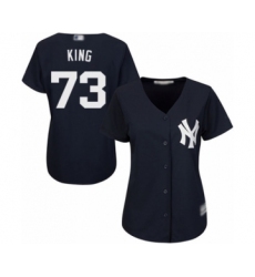 Women's New York Yankees #73 Mike King Authentic Navy Blue Alternate Baseball Player Jersey
