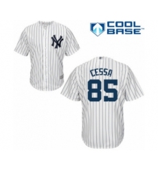 Youth New York Yankees #85 Luis Cessa Authentic White Home Baseball Player Jersey