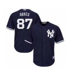 Youth New York Yankees #87 Albert Abreu Authentic Navy Blue Alternate Baseball Player Jersey