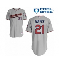 Women's Minnesota Twins #21 Tyler Duffey Authentic Grey Road Cool Base Baseball Player Jersey
