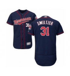Men's Minnesota Twins #31 Devin Smeltzer Authentic Navy Blue Alternate Flex Base Authentic Collection Baseball Player Jersey