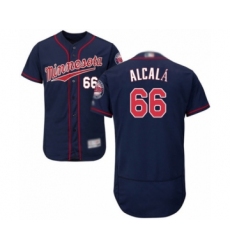 Men's Minnesota Twins #66 Jorge Alcala Authentic Navy Blue Alternate Flex Base Authentic Collection Baseball Player Jersey