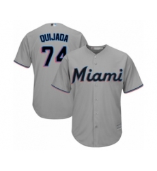 Youth Miami Marlins #74 Jose Quijada Authentic Grey Road Cool Base Baseball Player Jersey