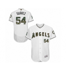 Men's Los Angeles Angels of Anaheim #54 Jose Suarez Authentic White 2016 Memorial Day Fashion Flex Base Baseball Player Jersey