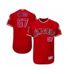 Men's Los Angeles Angels of Anaheim #57 Hansel Robles Red Alternate Flex Base Authentic Collection Baseball Player Jersey