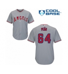 Youth Los Angeles Angels of Anaheim #64 Felix Pena Authentic Grey Road Cool Base Baseball Player Jersey