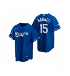 Men's Los Angeles Dodgers #15 Austin Barnes Royal 2020 World Series Champions Replica Jersey