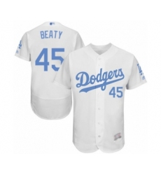 Men's Los Angeles Dodgers #45 Matt Beaty Authentic White 2016 Father's Day Fashion Flex Base Baseball Player Jersey