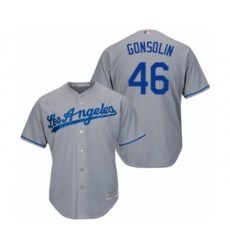 Youth Los Angeles Dodgers #46 Tony Gonsolin Authentic Grey Road Cool Base Baseball Player Jersey