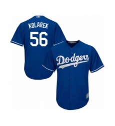 Men's Los Angeles Dodgers #56 Adam Kolarek Royal Blue Alternate Flex Base Authentic Collection Baseball Player Jersey