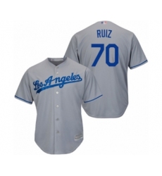 Youth Los Angeles Dodgers #70 Keibert Ruiz Authentic Grey Road Cool Base Baseball Player Jersey