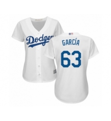 Women's Los Angeles Dodgers #76 Josh Sborz Authentic White Home Cool Base Baseball Player Jersey