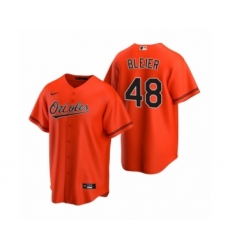Women's Baltimore Orioles #48 Richard Bleier Nike Orange 2020 Replica Alternate Jersey