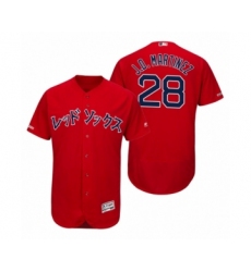 Men's 2019 Asian Heritage Boston Red Sox #28 Month J.D. Martinez Red Japanese Flex Base Jersey