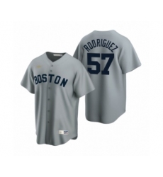 Men's Boston Red Sox #57 Eduardo Rodriguez Nike Gray Cooperstown Collection Road Jersey