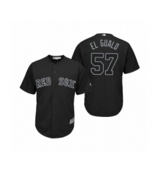 Women's Boston Red Sox #57 Eduardo Rodriguez El Gualo Black 2019 Players Weekend Replica Jersey