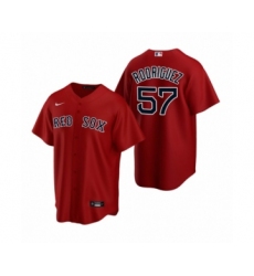 Women's Boston Red Sox #57 Eduardo Rodriguez Nike Red Replica Alternate Jersey