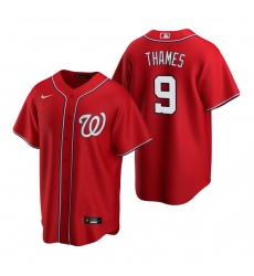 Men's Nike Washington Nationals #9 Eric Thames Red Alternate Stitched Baseball Jersey