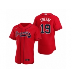 Men's Atlanta Braves #19 Shane Greene Nike Red Authentic 2020 Alternate Jersey