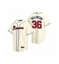 Youth Atlanta Braves #36 Mark Melancon Nike Cream 2020 Replica Alternate Jersey