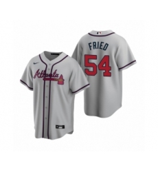 Youth Atlanta Braves #54 Max Fried Nike Gray 2020 Replica Road Jersey