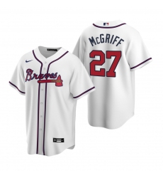 Men's Nike Atlanta Braves #27 Fred McGriff White Home Stitched Baseball Jersey