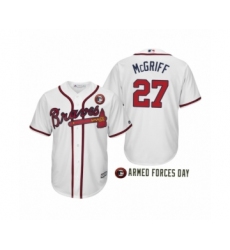 Women 2019 Armed Forces Day Fred McGriff #27 Atlanta Braves White Jersey