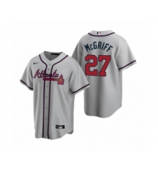 Women Atlanta Braves #27 Fred McGriff Nike Gray 2020 Replica Road Jersey