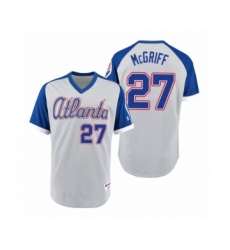 Youth Braves #27 Fred McGriff Gray Royal 1979 Turn Back the Clock Authentic Jersey