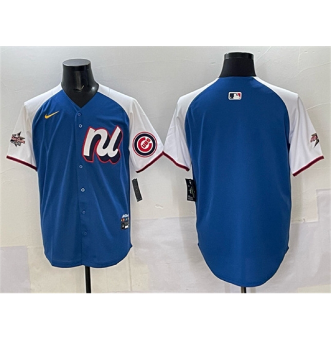 Men's National League Chicago Cubs Blank Blue Alternate 2025 All-Star Edition Limited Stitched Baseball Jersey
