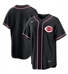 Men's Cincinnati Reds Blank Black Out Stitched Baseball Jersey