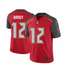 Men's Tampa Bay Buccaneers #12 Tom Brady Red Team Color Vapor Untouchable Limited Player Football Jersey