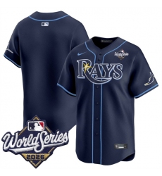 Men's Tampa Bay Rays Blank Navy 2026 World Series Limited Stitched Baseball Jersey