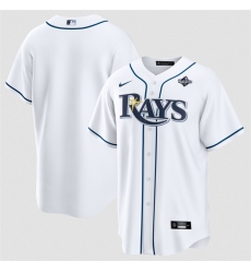 Men's Tampa Bay Rays Blank White 2026 World Series Home Cool Base Stitched Baseball Jersey
