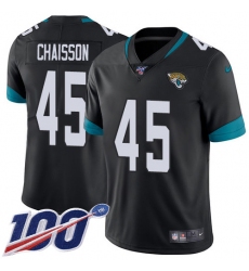 Youth Jacksonville Jaguars #45 K'Lavon Chaisson Black Team Color Stitched NFL 100th Season Vapor Untouchable Limited Jersey